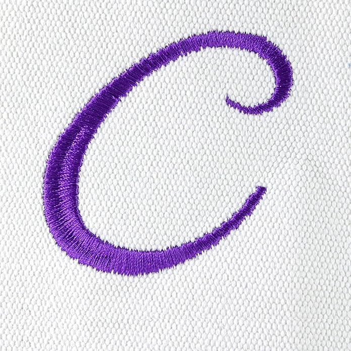 DALIX Monogrammed Beach Bag and Totes for Women Personalized Gifts Purple A - Z