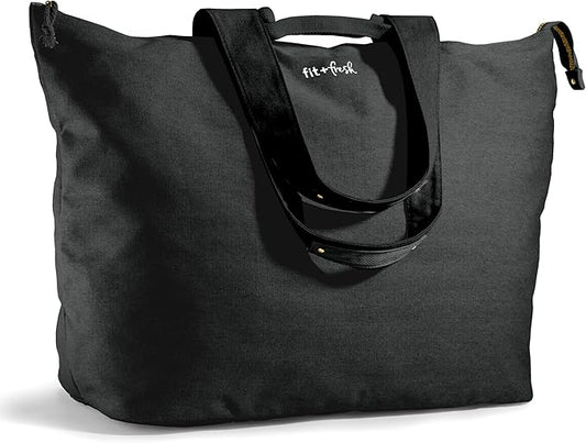 Fit & Fresh Large Beach Bag for Women - Extra Large Travel Tote With Pockets