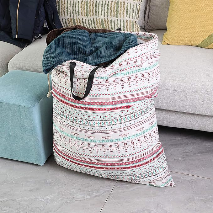 SWISSELITE Laundry Bag with Handle and Drawstring, Large Heavy Duty Laundry Bag, 28 x 40 Inches Travel Dirty Clothes Bag for Laundromat and Household