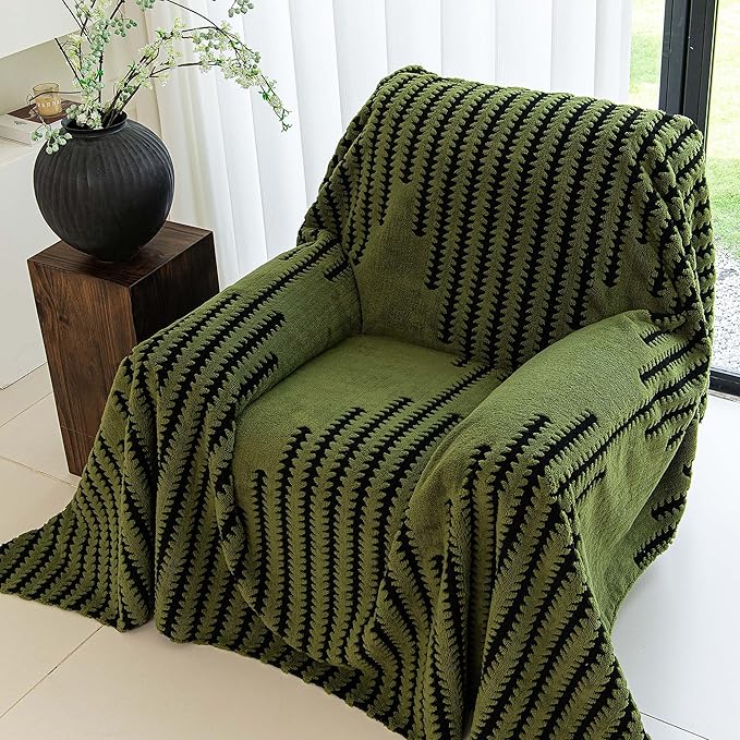 Non Slip Couch Covers for Cushion Couch Sofa, Pet Friendly Sofa Covers Washable, Heavy Duty Scratch Resistant Furniture Cover for Dogs, 71" x 91", Green