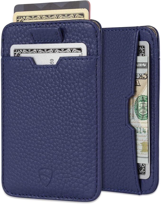 Vaultskin CHELSEA Mens RFID Blocking Slim Leather Card Wallet - Minimalist Front Pocket Cardholder