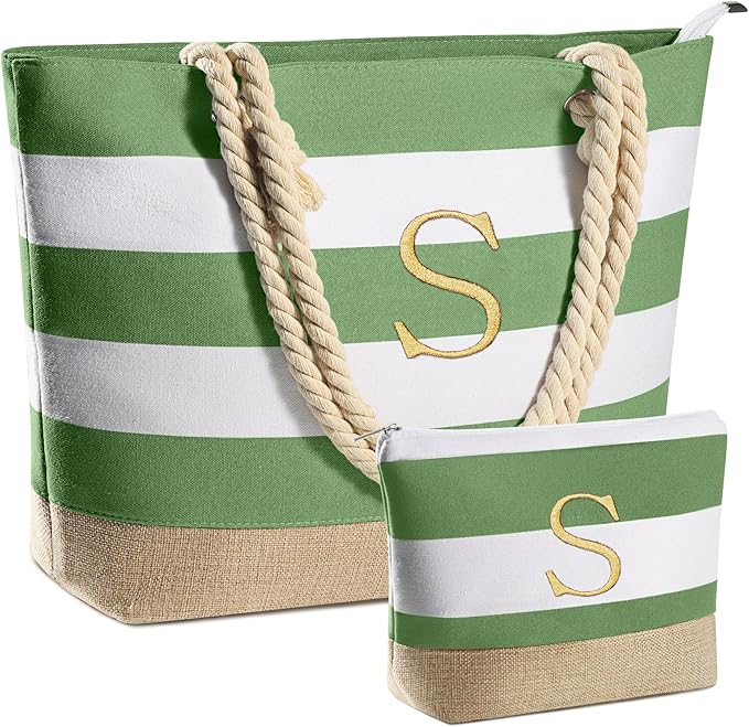 YOOLIFE Beach Bags for Women - Travel Canvas Beach Tote, Pool Waterproof Bag, Travel Essentials, Gifts for Women Birthday