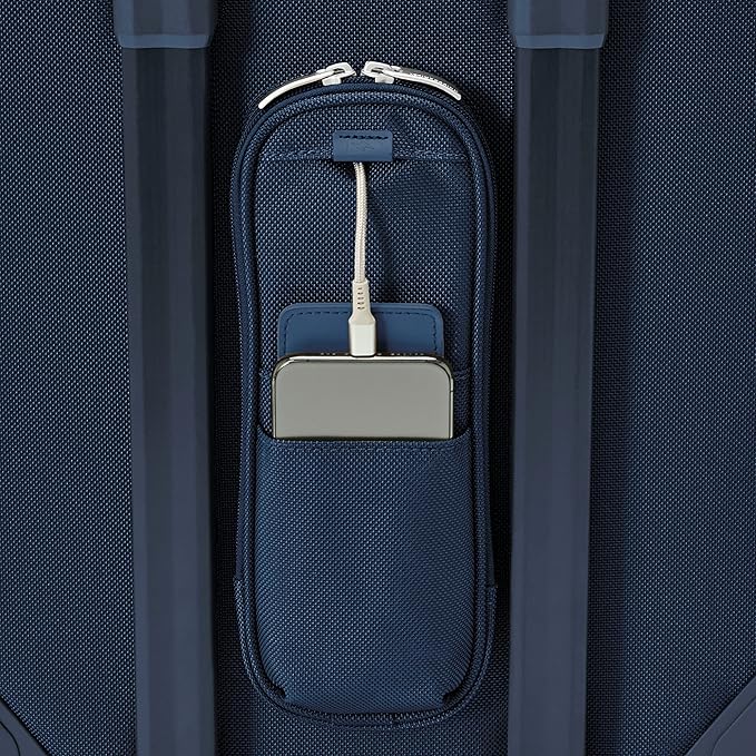 Briggs & Riley Essential 22" 2-Wheel Expandable Carry On - Luggage for Travel, Suitcases with Wheels, Softside Rolling Bag for Men & Women, Self-Repairing Zipper - Baseline Collection, Navy