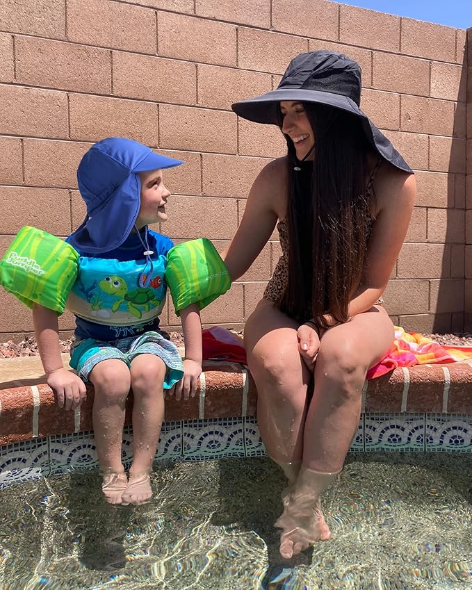 Camptrace Sun Hats for Women Men UPF 50+ UV Protection Wide Brim Hiking Fishing Hat with Neck Flap