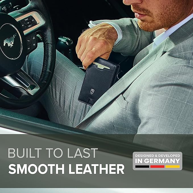 TRAVANDO Money Clip Wallet RIO - Mens Wallets slim Front Pocket RFID Blocking Card Holder Minimalist Mini Bifold Gift Box