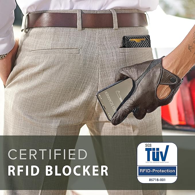 TRAVANDO Money Clip Wallet RIO - Mens Wallets slim Front Pocket RFID Blocking Card Holder Minimalist Mini Bifold Gift Box