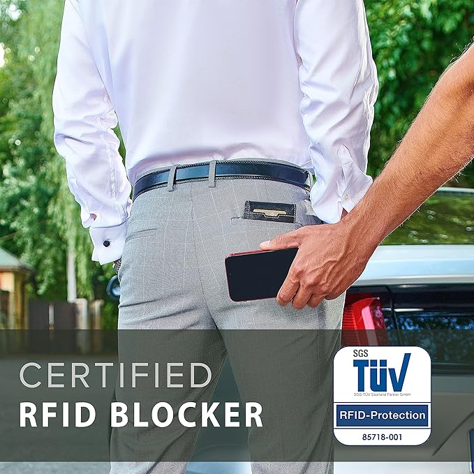 TRAVANDO Money Clip Wallet RIO - Mens Wallets slim Front Pocket RFID Blocking Card Holder Minimalist Mini Bifold Gift Box