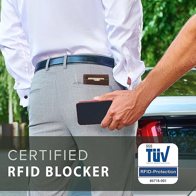 TRAVANDO Money Clip Wallet RIO - Mens Wallets slim Front Pocket RFID Blocking Card Holder Minimalist Mini Bifold Gift Box