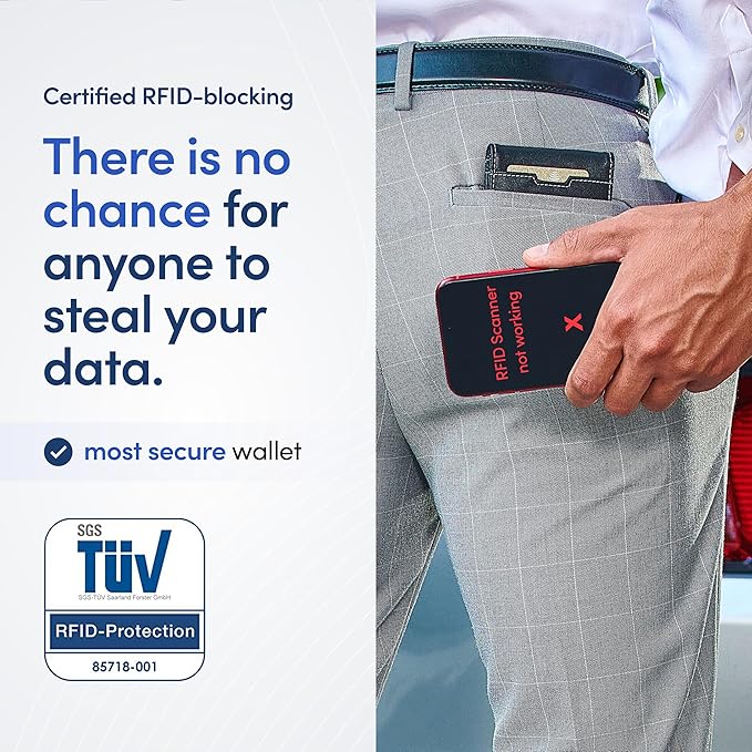 TRAVANDO Mens Wallet with Money Clip AUSTIN RFID Blocking Bifold Credit Card Holder for Men with Gift Box