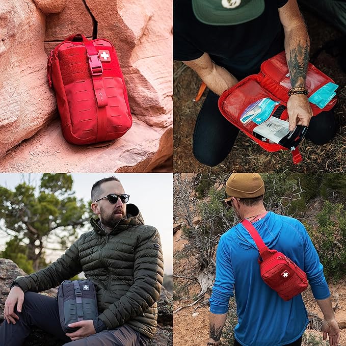 MY MEDIC MyFAK Standard Ifak First Aid Kit - 132 Life Saving Trauma and Medical Items - HSA FSA Eligible Survival Kit for Camping or Your Car - Black