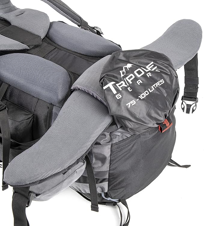 Tripole Walker 65 Litres Rucksack | Internal Frame With Metal Rod | Rain Cover | Bottom Opening | Laptop Section