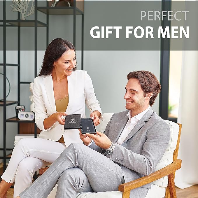 TRAVANDO Money Clip Wallet RIO - Mens Wallets slim Front Pocket RFID Blocking Card Holder Minimalist Mini Bifold Gift Box