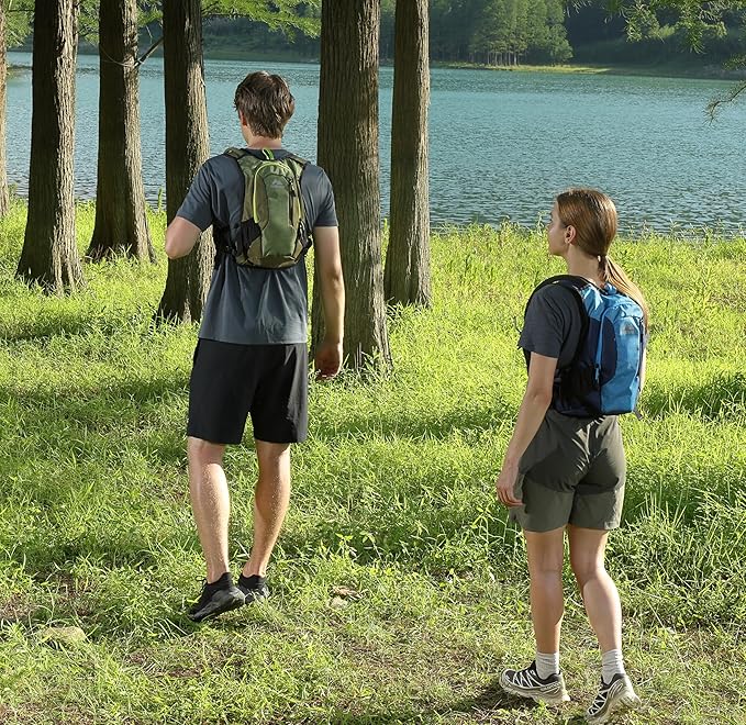 MARCHWAY Lightweight Hydration Backpack with Vest Style Straps & 2.5L TPU Water Bladder, Versatile Sleek Multi-Pocket Pack for Hiking, Cycling, Running, Backpacking, Travel