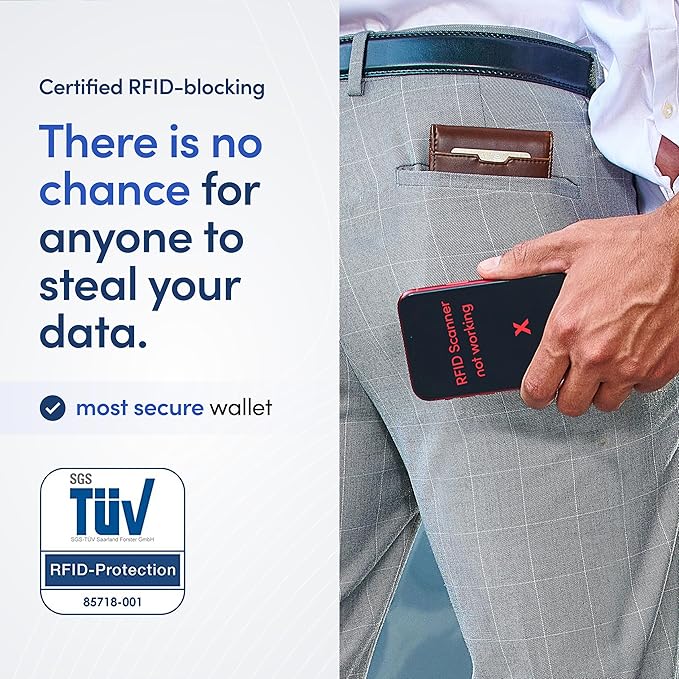 TRAVANDO Mens Wallet with Money Clip AUSTIN RFID Blocking Bifold Credit Card Holder for Men with Gift Box