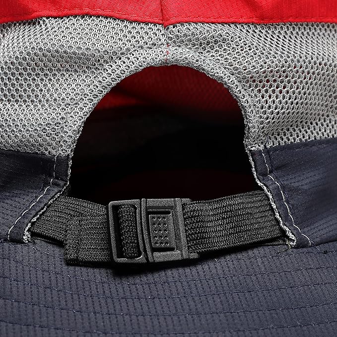 Womens Summer Sun Hat Beach Hat Wide Brim Outdoor UV Protection Hat Foldable Cool Mesh Ponytail Bucket Hat