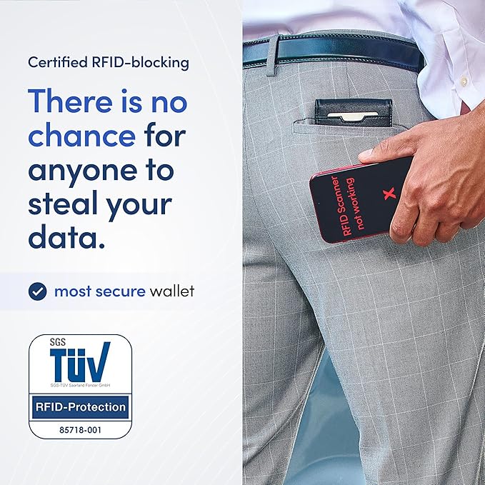 TRAVANDO Mens Wallet with Money Clip AUSTIN RFID Blocking Bifold Credit Card Holder for Men with Gift Box