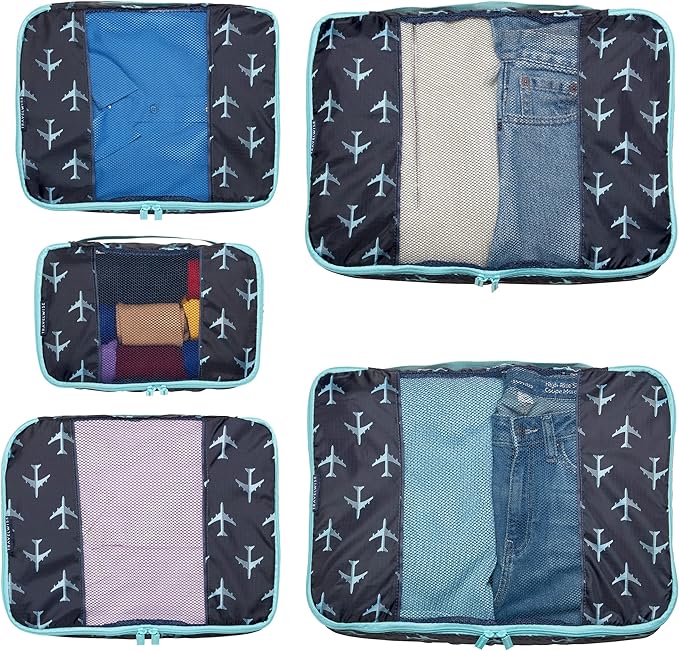 TravelWise Packing Cubes, Navy Airplanes, Set (5262367)